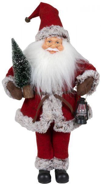 Spieluhr aufziehbarer Weihnachtsmann 45cm Kopfdrehung & Musik