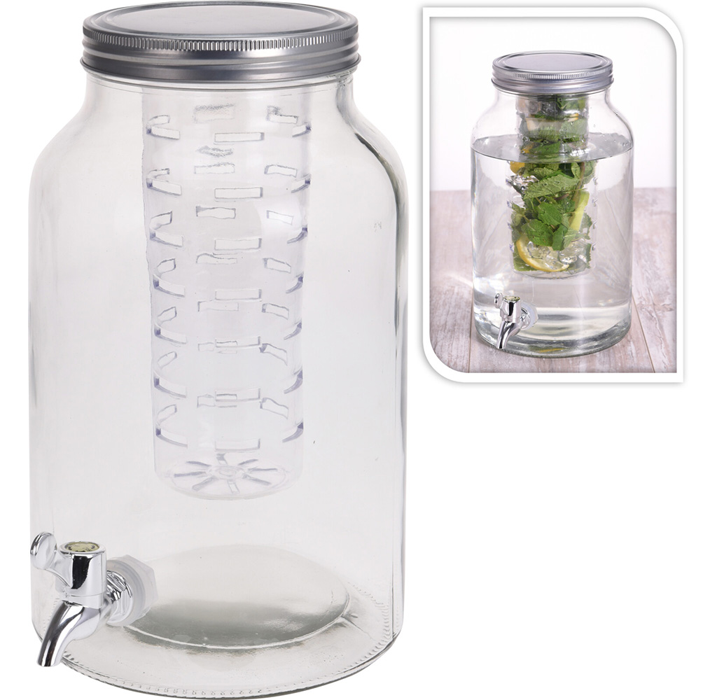 Getränkespender Glas mit Zapfhahn 7 Liter kaufen