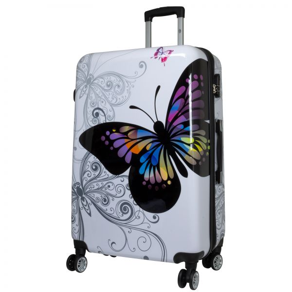 Polycarbonat Koffer- und Kofferset 3tlg Butterfly