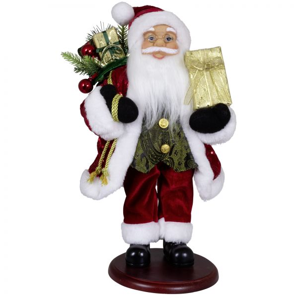 Weihnachtsmann 45cm Thoralf auf Podest